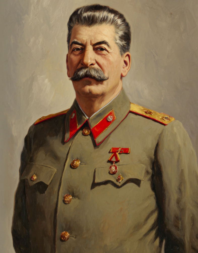 Oil portrait of Joseph Stalin